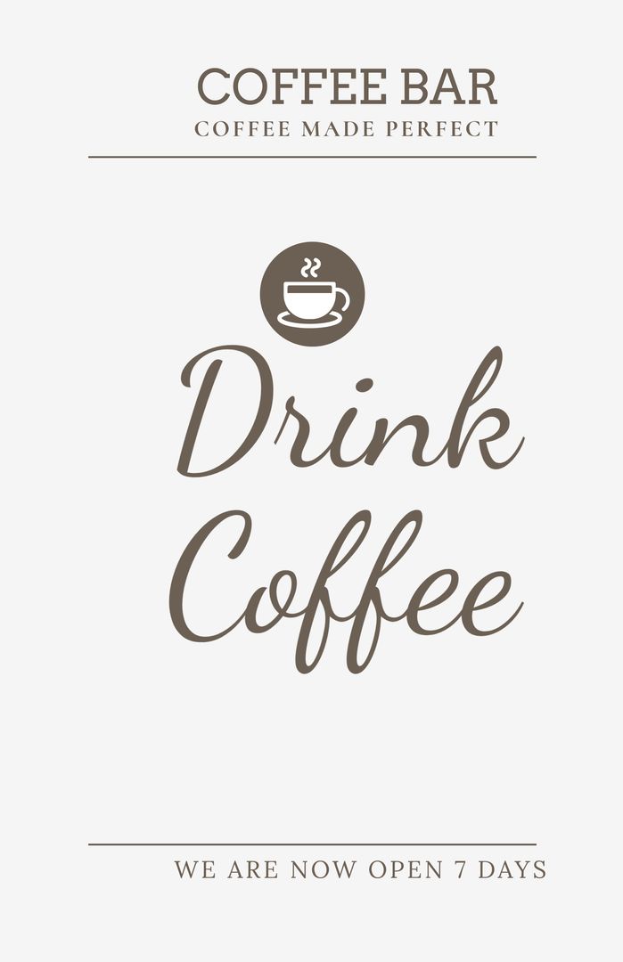Elegant Coffee Bar Promotion with Minimalist Design
