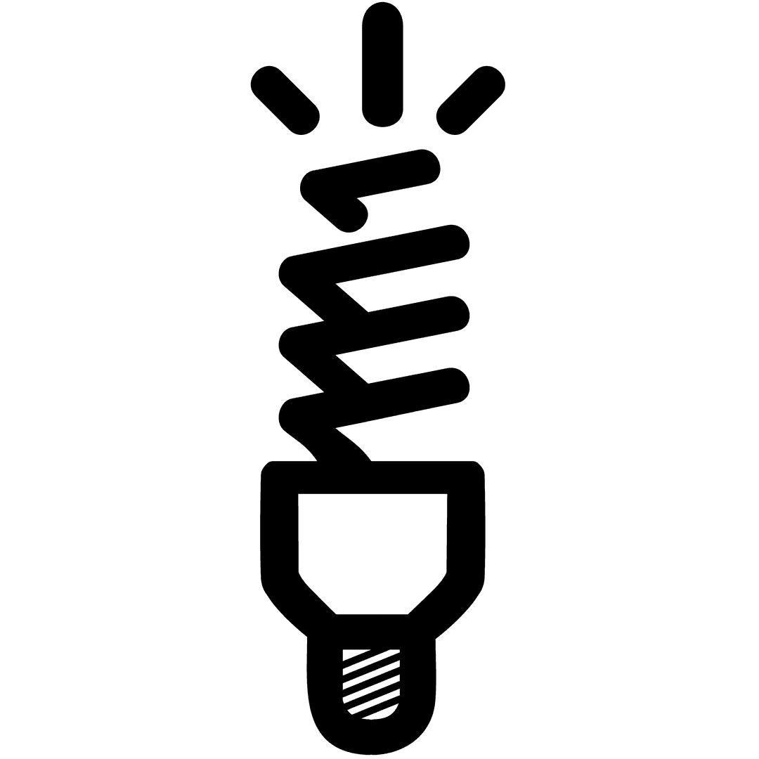 Transparent Black Bulb Vector Illustration for Creative Ideas