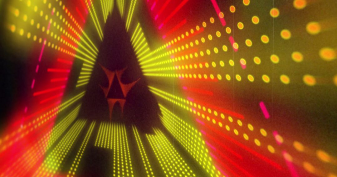 Dynamic Triangular Light Display with Vibrant Colors