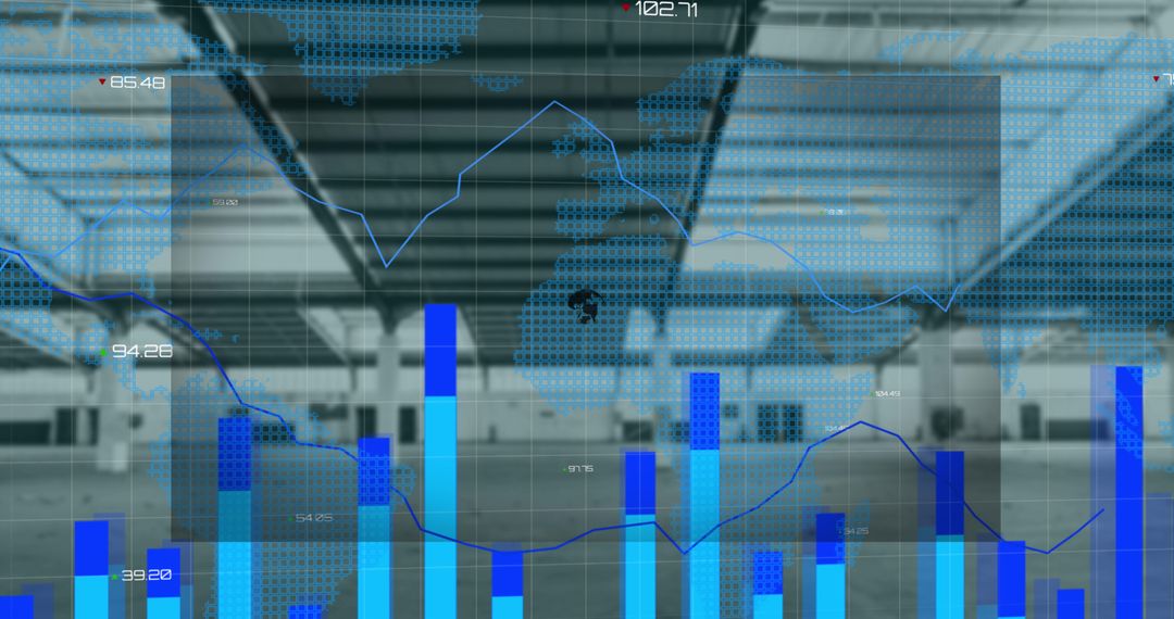 Global Data Analytics and Financial Metrics Concept