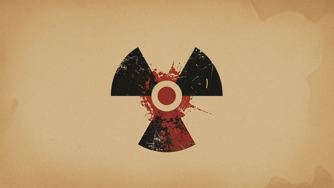 Grungy Radiation Hazard Symbol on Distressed Background