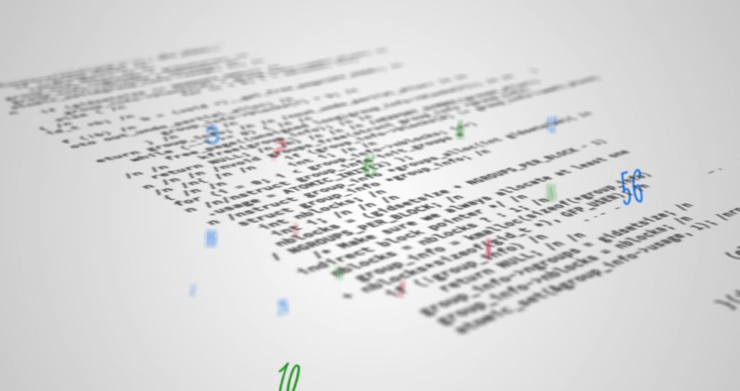 Floating Numbers and Code on Abstract Digital Background