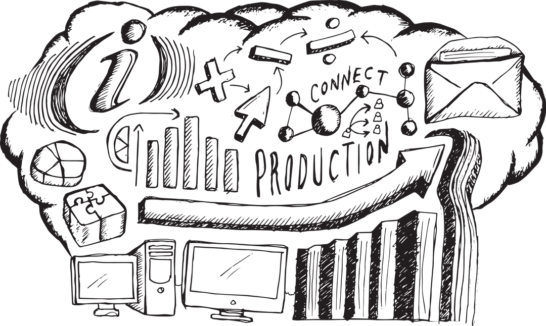 Business Growth and Digital Connectivity in Transparent Style