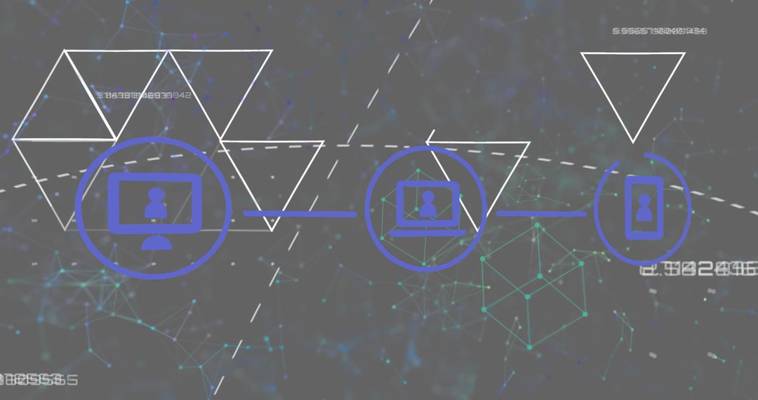 Digital Global Network and Data Processing Graphic