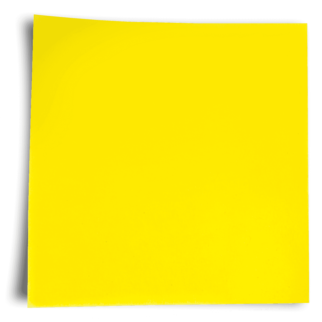 Yellow Square with Copy Space and Transparent Background