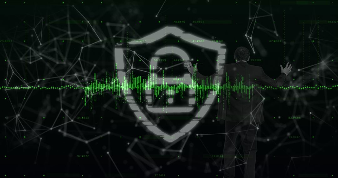 abstract cybersecurity visual with network data connections - Free Images, Stock Photos and Pictures on Pikwizard.com