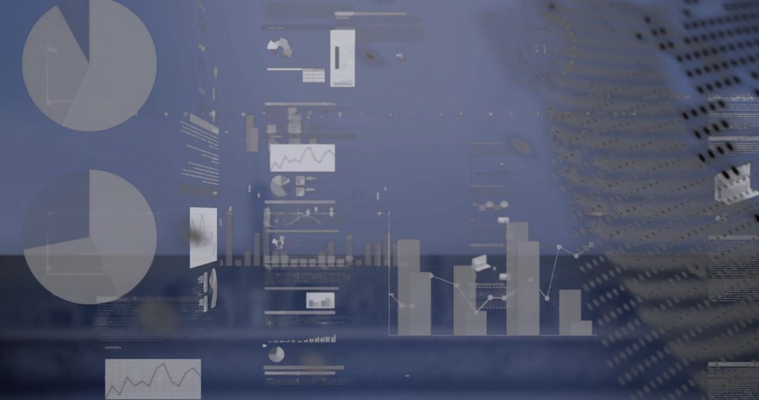 Abstract Digital Data Process and Analysis Concept