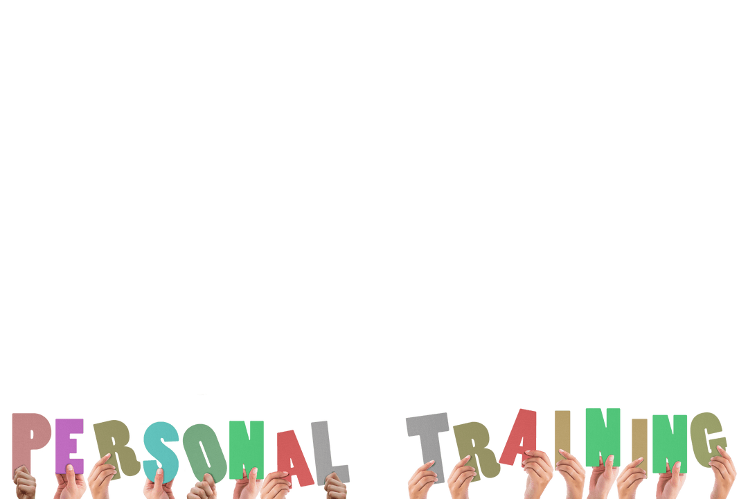 Hands Holding Personal Training Cutout on Transparent Background