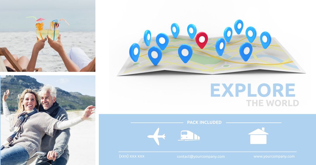 Travel Adventure Concept with Modern Map Design for Exploration - Download Free Stock Images Pikwizard.com