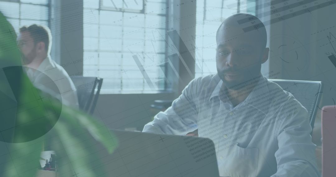 Business Team Concept Figures Working on Data Analysis in Office