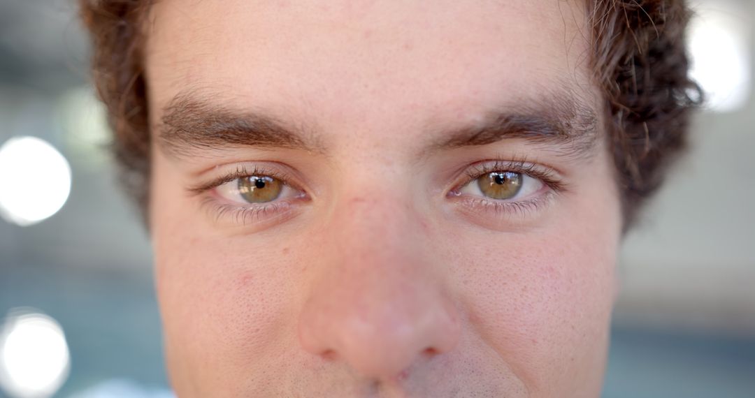 Close-Up of Swimmer with Intense Focus Before Competition