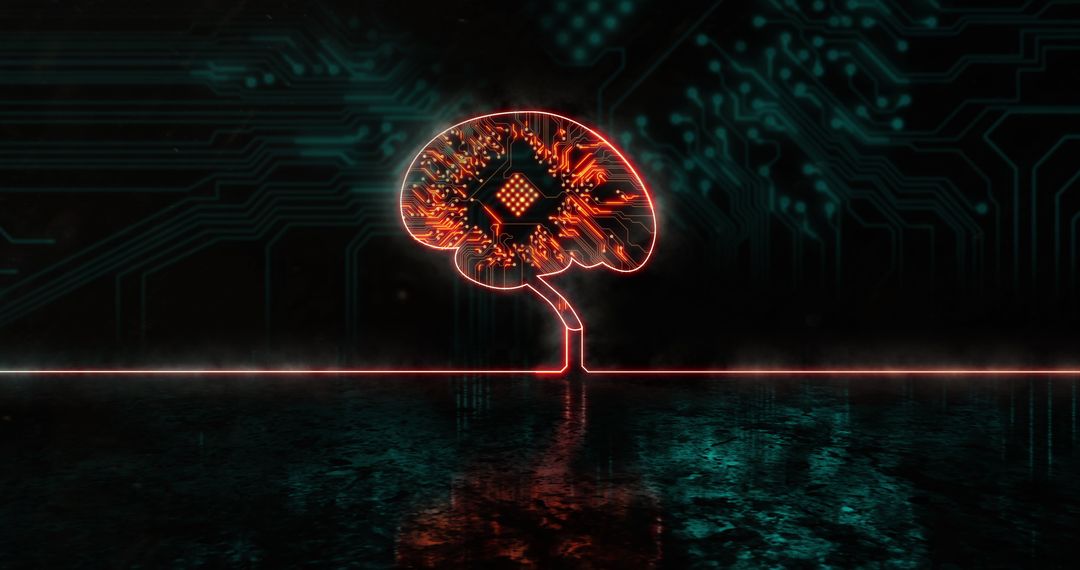 Glowing Digital Brain and Neural Technology Interface