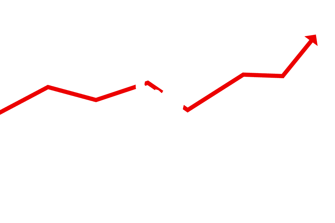Red Rising Arrow Transparent Chart Trend