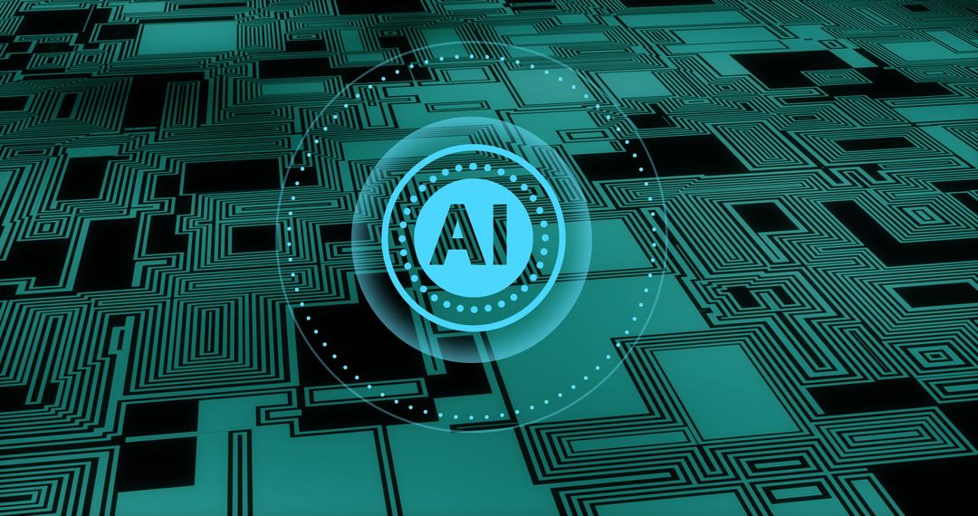 Futuristic AI Technology with Digital Interface