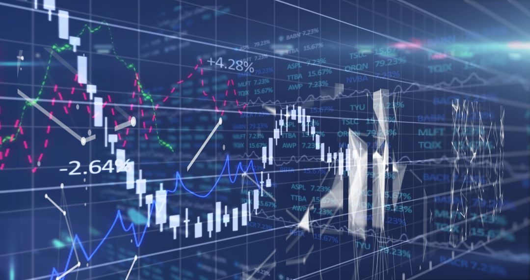 Dynamic Data Chart Analyzing Financial Markets and Trends