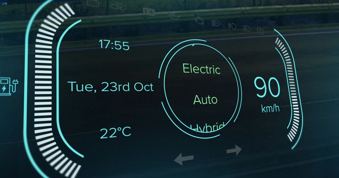 Futuristic Car Dashboard Display Interface