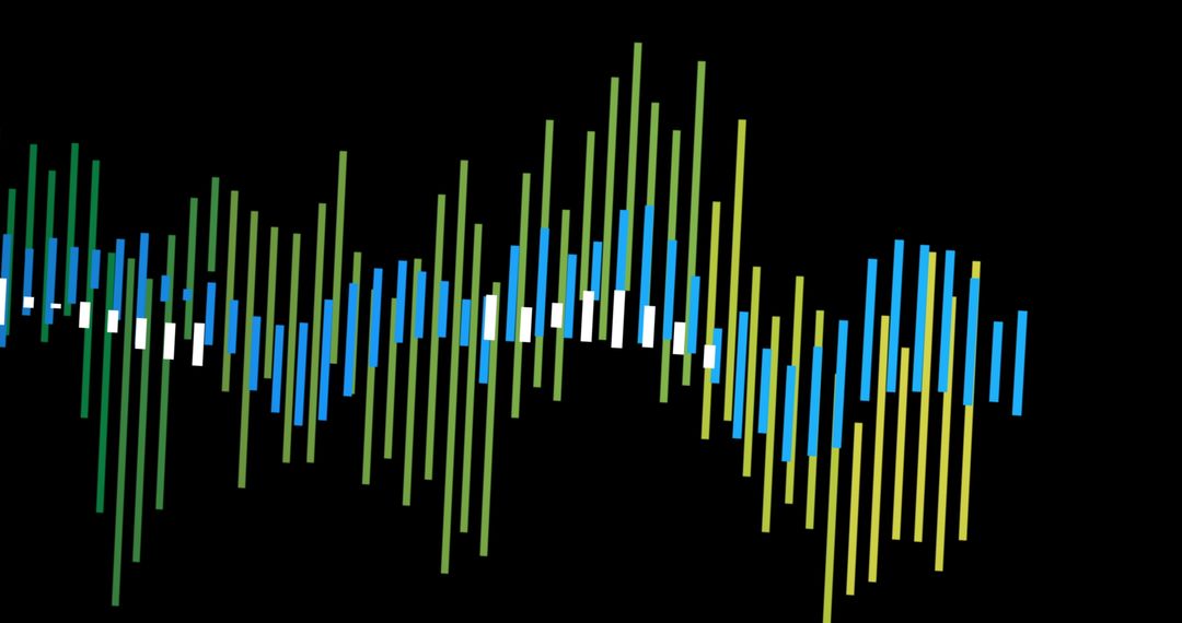 Abstract Financial Data Analysis on Black Background
