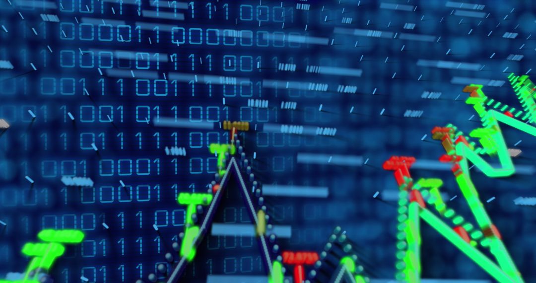 Digital Financial Charts with Binary Code Design
