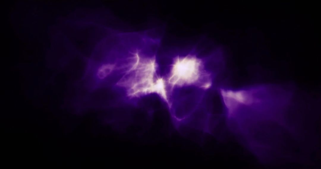 Abstract Purple Light Forms on Black Background