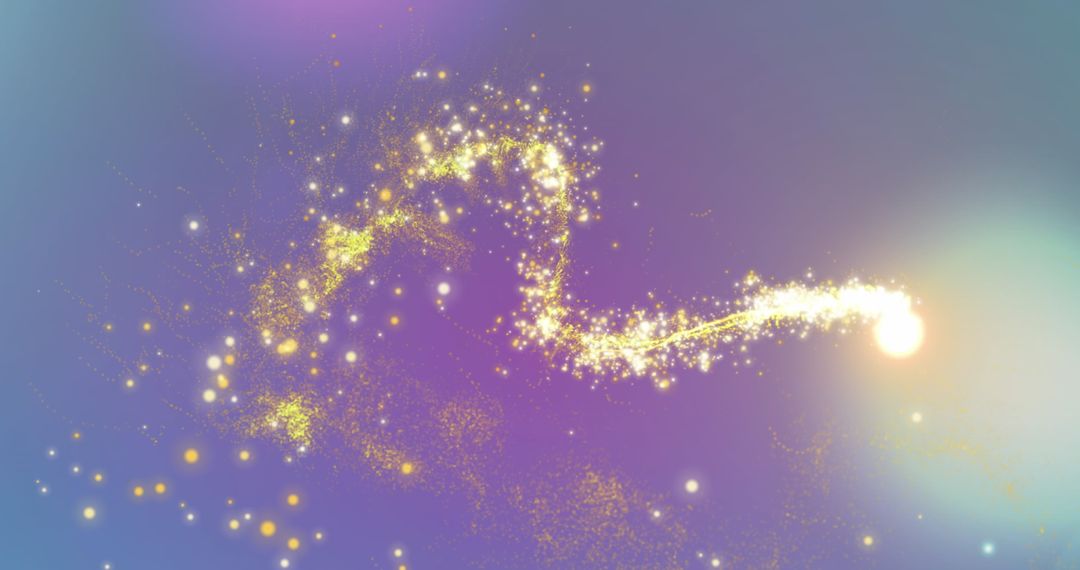 Abstract Gold and Purple Light Trail Streak Explosion