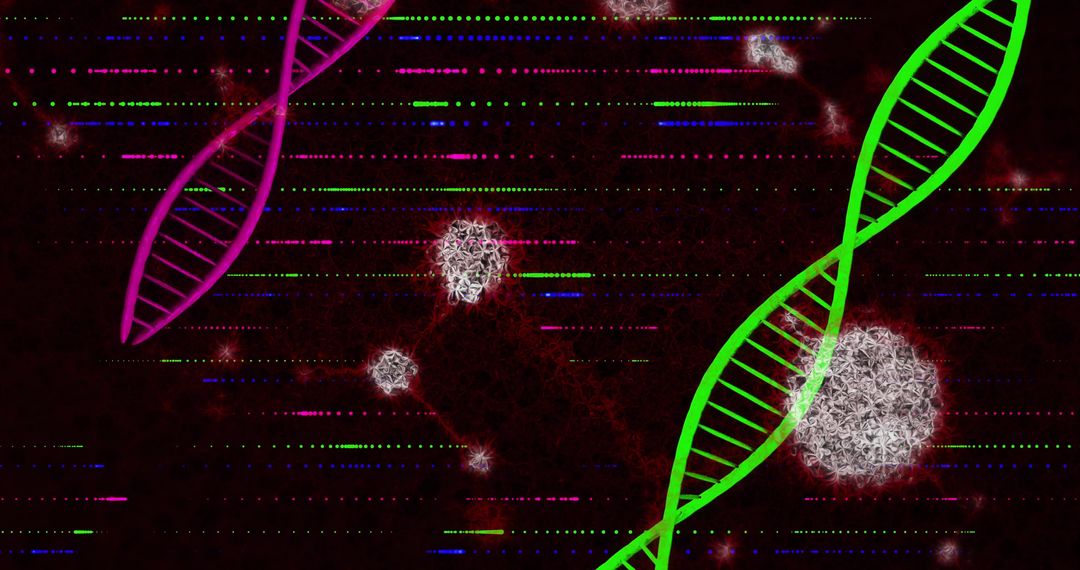 Stylized Digital Representation of DNA Helixes and Molecules