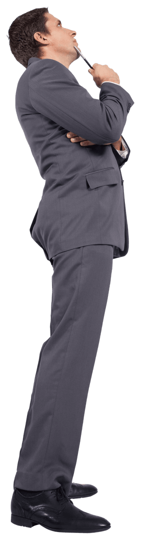 Transparent Success Concept Contemplative Business Executive