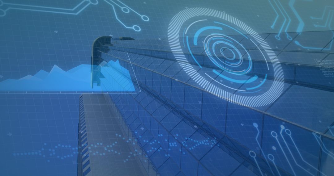 Digital Interface Over Skyscraper With Global Technology