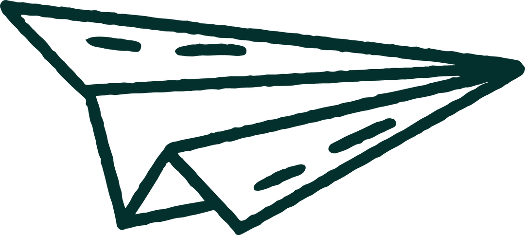 Transparent Background Vector Paper Airplane Illustration