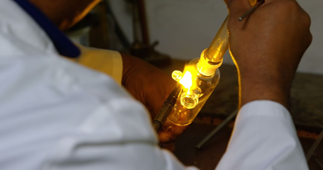 Close-Up of Scientist Conducting Experiment Using Bunsen Burner - Free Images, Stock Photos and Pictures on Pikwizard.com