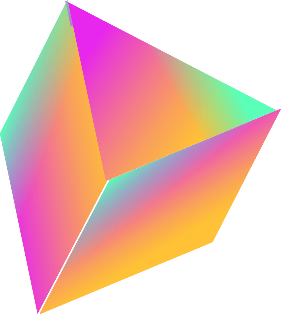 colorful gradient 3d polyhedron on capptivating transparent backdrop - Download Free Stock Images Pikwizard.com
