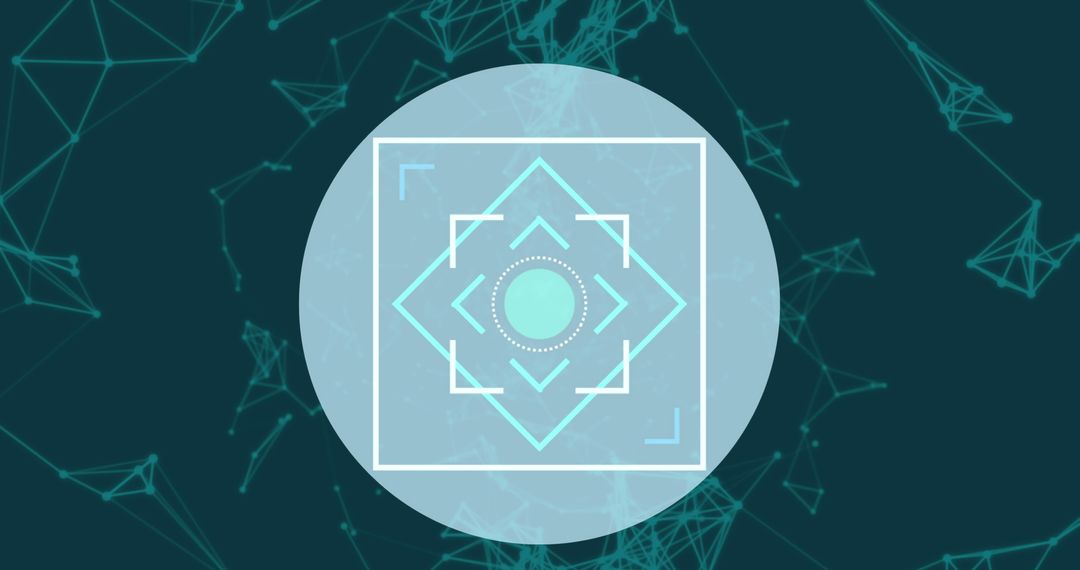 Futuristic Interface with Geometric Digital Design