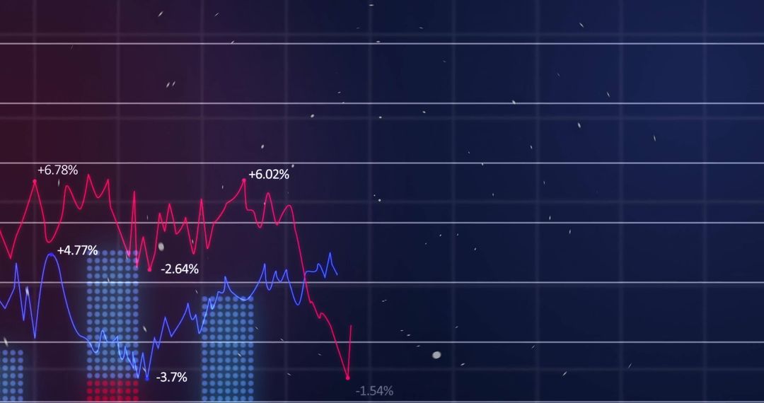 Digital Financial Data Analysis on Abstract Blue Background