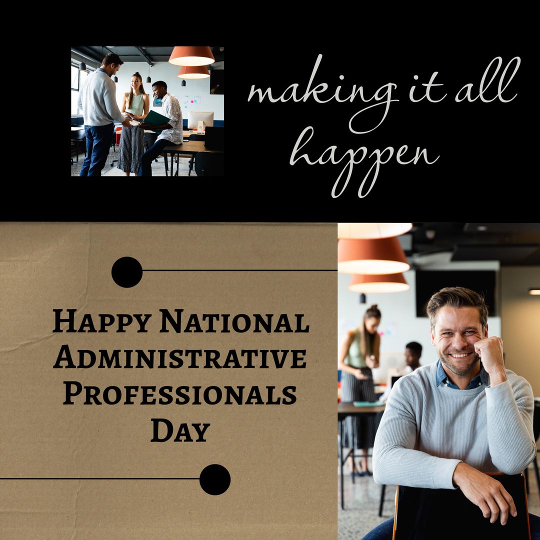 National Administrative Professionals Day in Modern Office Environment - Download Free Stock Templates Pikwizard.com