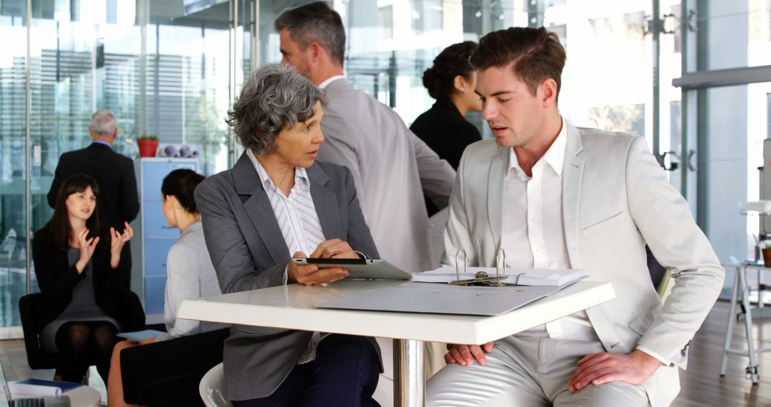 Business Team Collaborating at Modern Office with Technology
