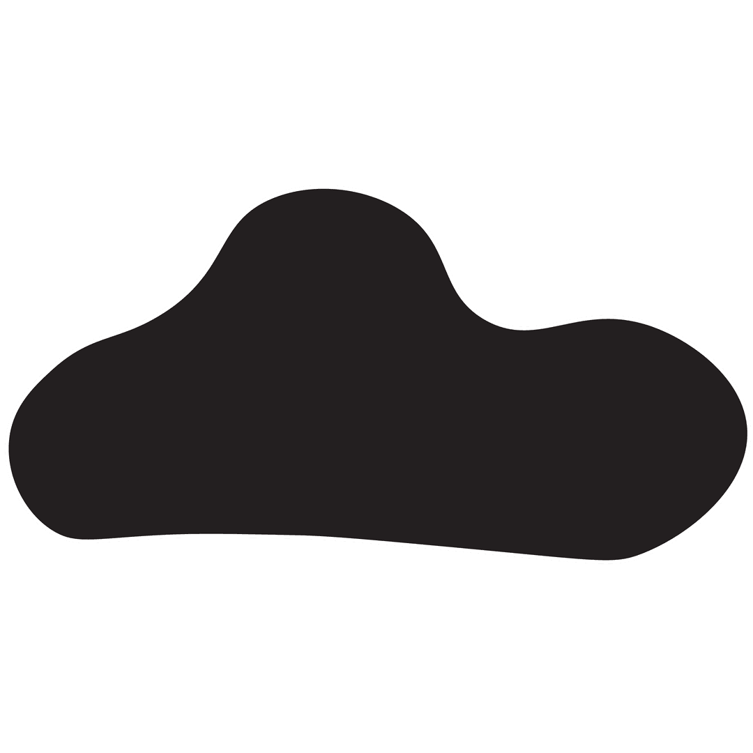 Transparent Background with Abstract Black Cloud Shape