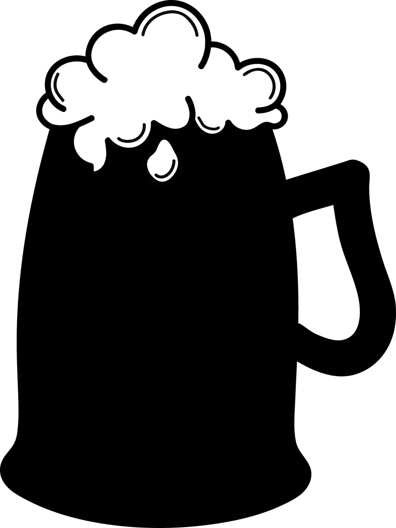 Transparent Beer Glass Icon on Isolated Background