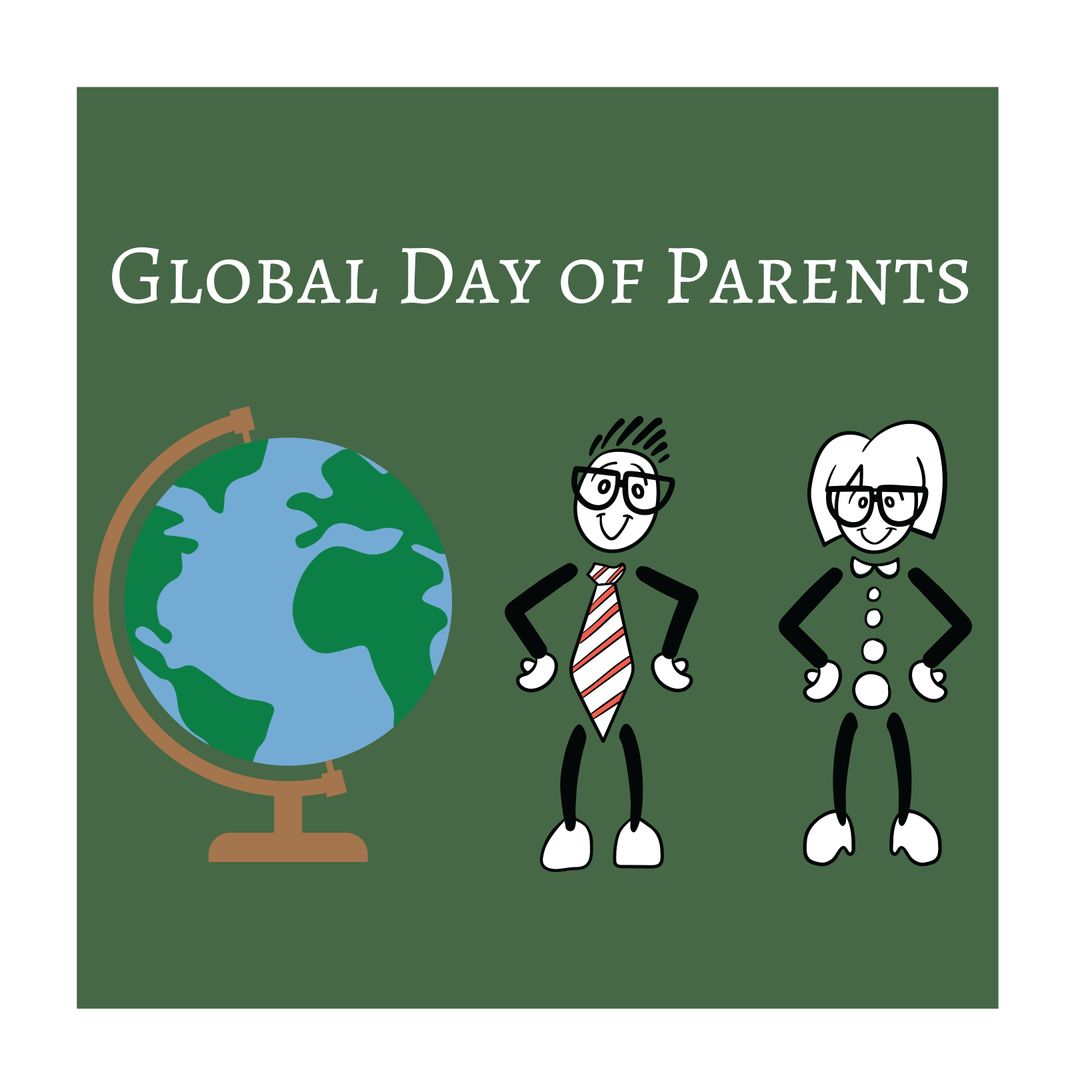 Global Day of Parents Celebration Artwork with Stick Figures
