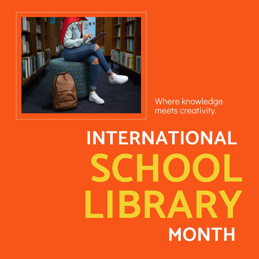 Celebrating International School Library Month with Student and Tablet