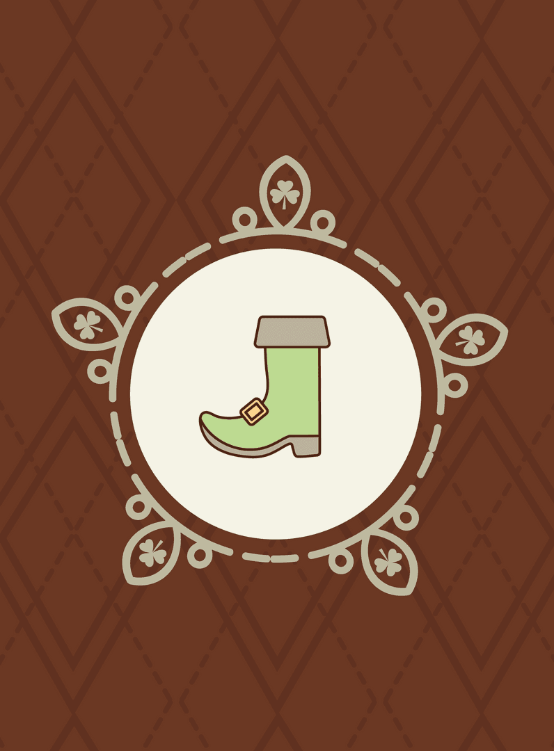 St. Patrick's Day Celebratory Shoe Illustration on Transparent Background