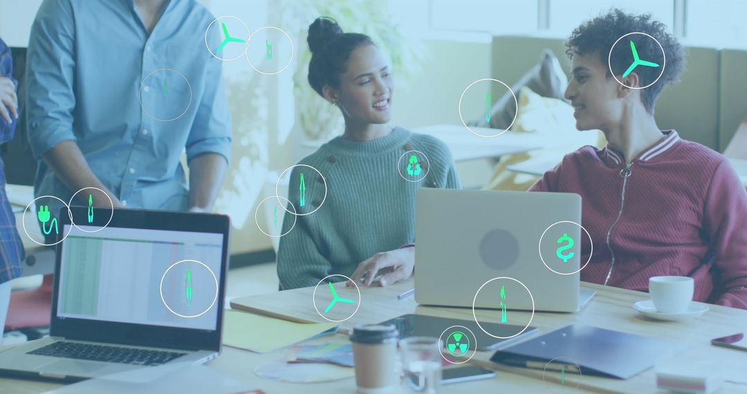 Diverse Business Team Discussing Sustainable Practices