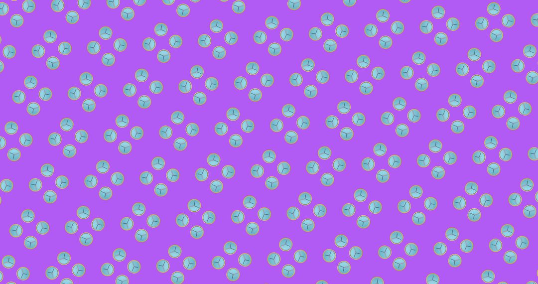Seamless Clock Pattern on Purple Background