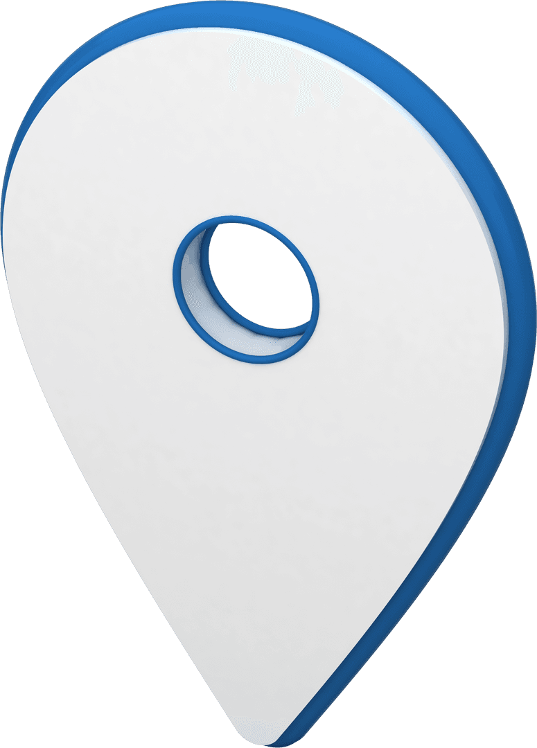 Close-up Transparent GPS Location Symbol Pin