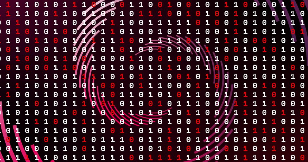 Binary Digits with Swirling Pattern in Digital Art - Free Images, Stock Photos and Pictures on Pikwizard.com