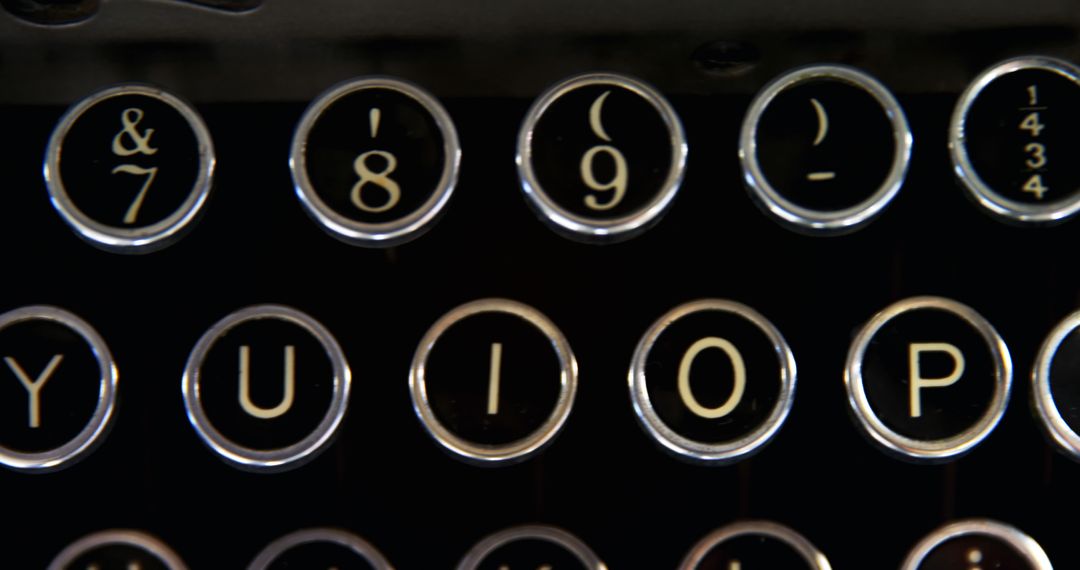 Classic Vintage Typewriter Keys Detail Evoking Nostalgia