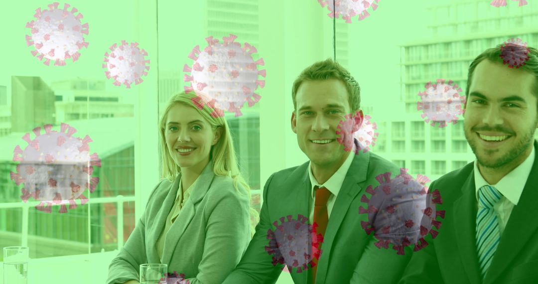 Business Professionals Smiling During Pandemic Collaboration