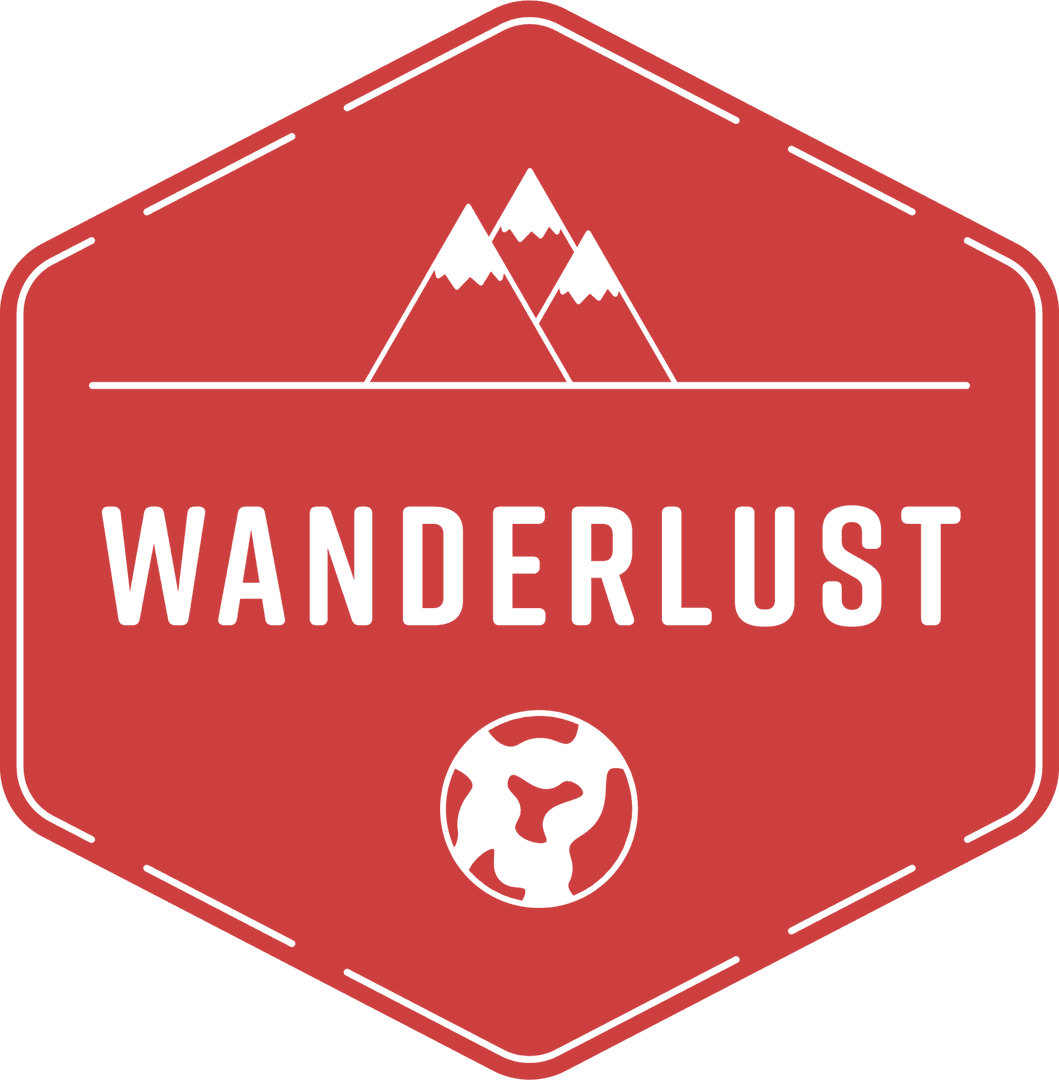Transparent Vector Illustration of Wanderlust Text for Travel Themes