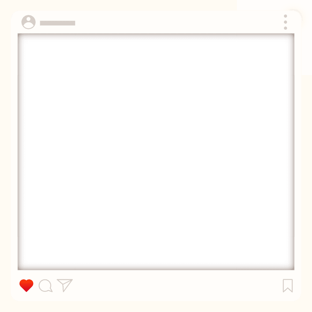 Blank Social Media Post with Teal Placeholder on Transparent Background