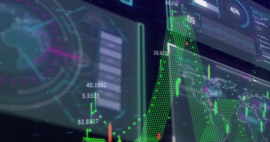 Futuristic Digital Data and Interface on Virtual Screen