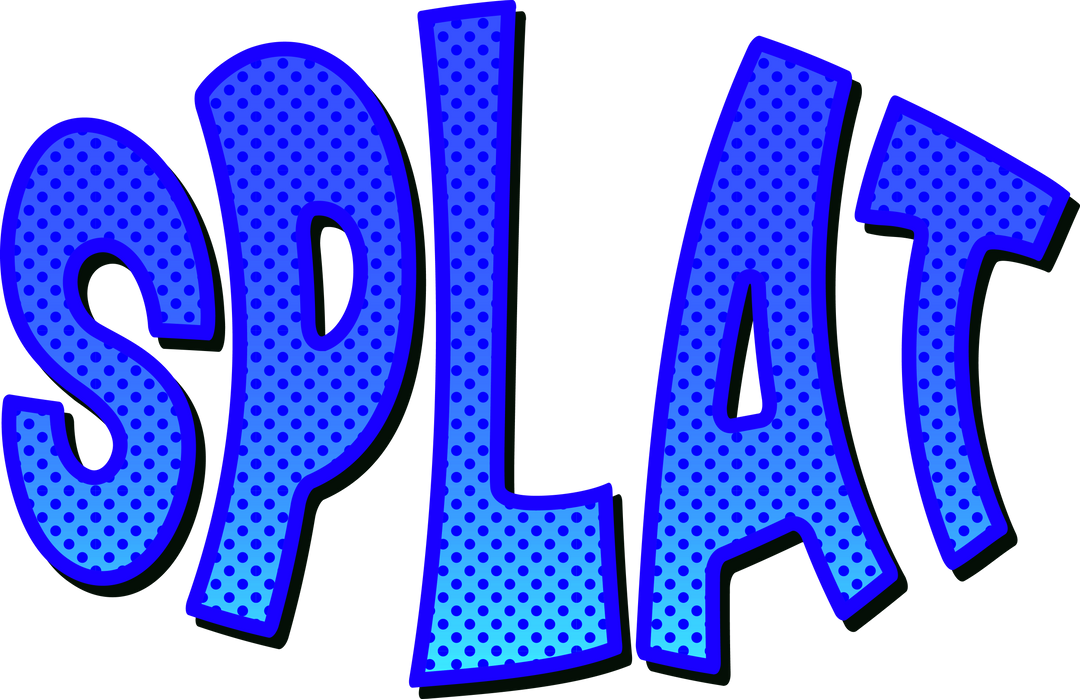 Transparent Blue Splat Text Banner with Polka Dot Design, Vector Art - Download Free Stock Images Pikwizard.com