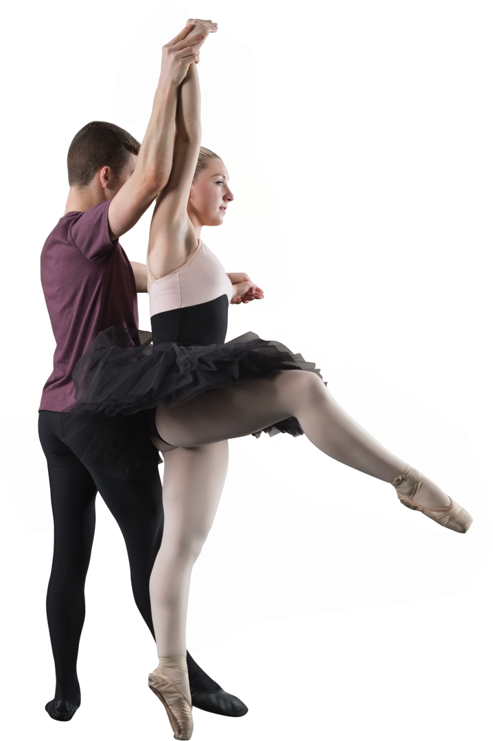 Transparent Background Ballerina Dance with Male Partner in Focus - Download Free Stock Images Pikwizard.com